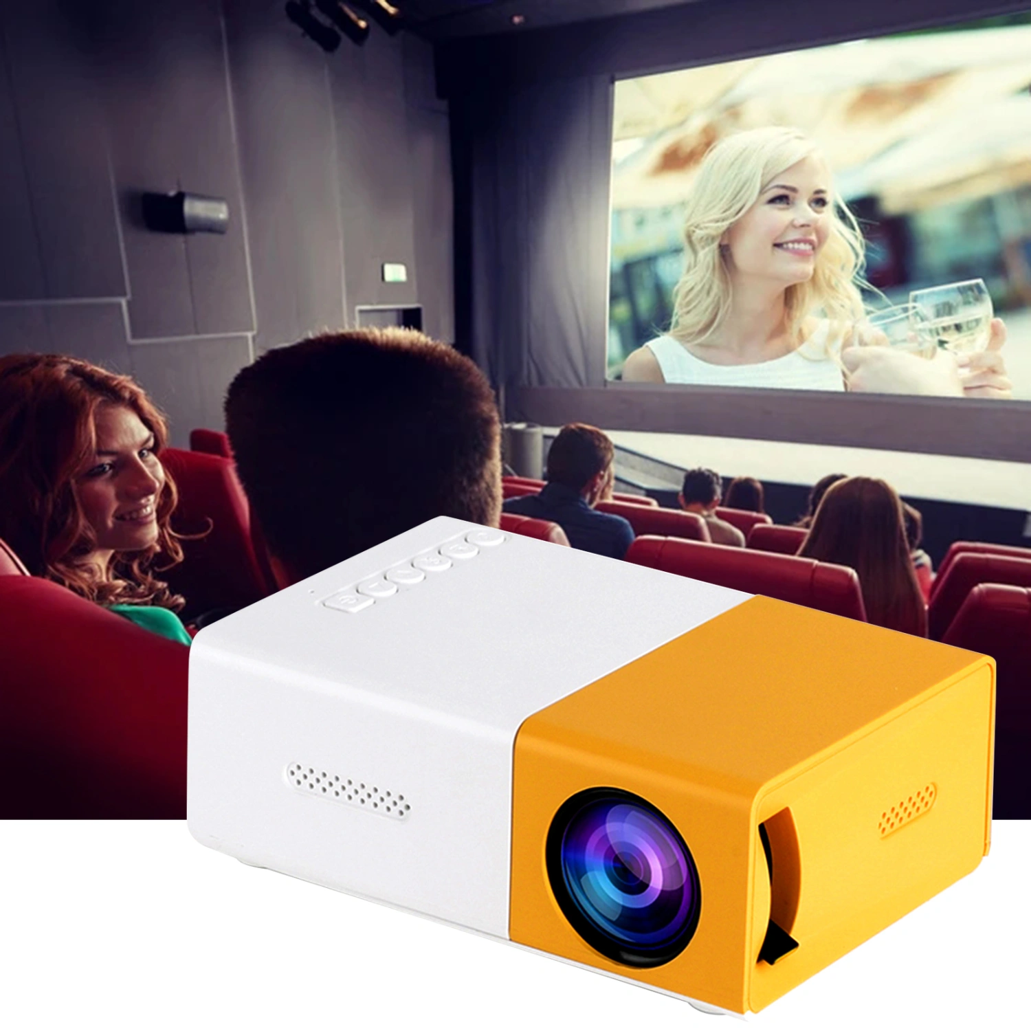 MP20 Mini Projector Multifunctional Large Screen ABS Portable 320 x 240 Resolution Media Projector for Home