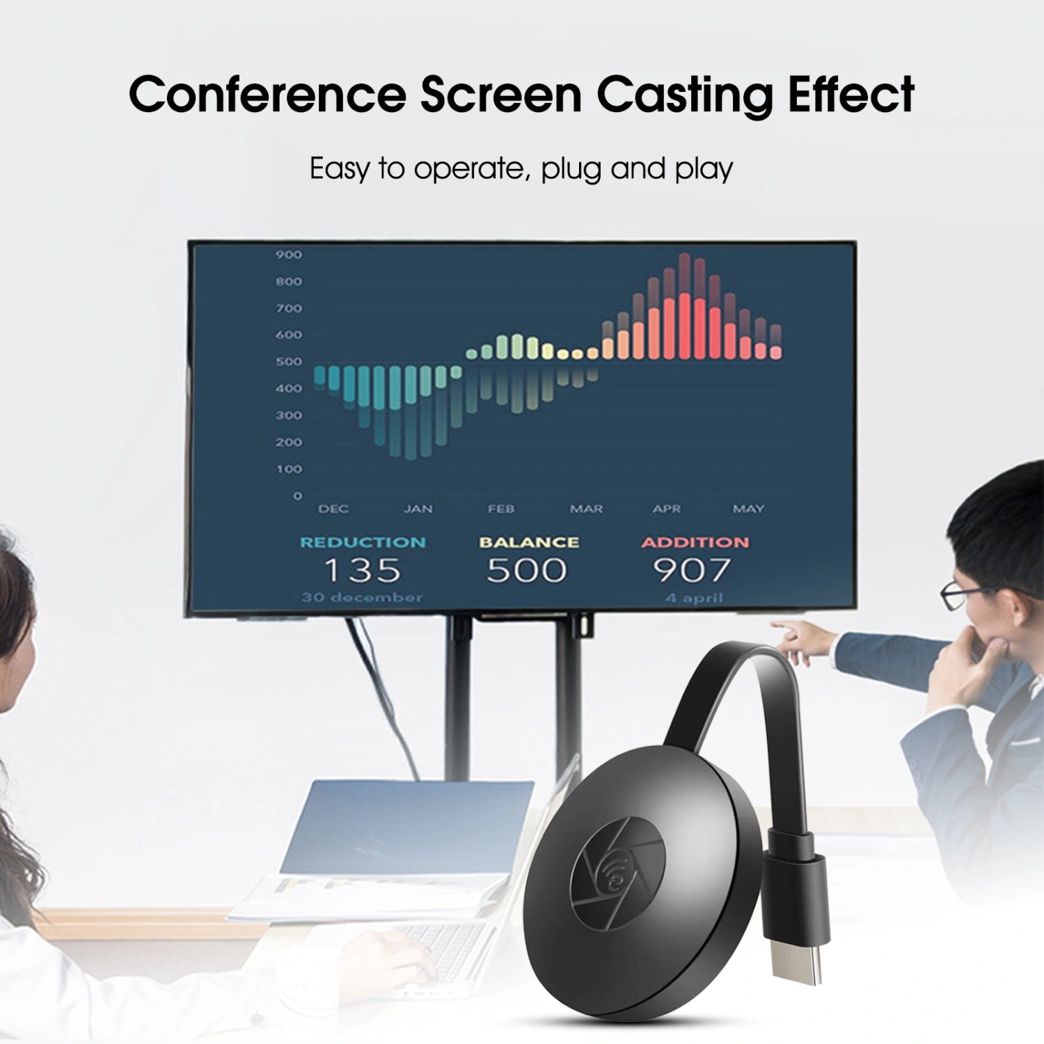 G2 Plus Phone Projection Device High Resolution High-speed Transmission Plug Play Wireless Mobile Phone Screen Projector for Home Theater