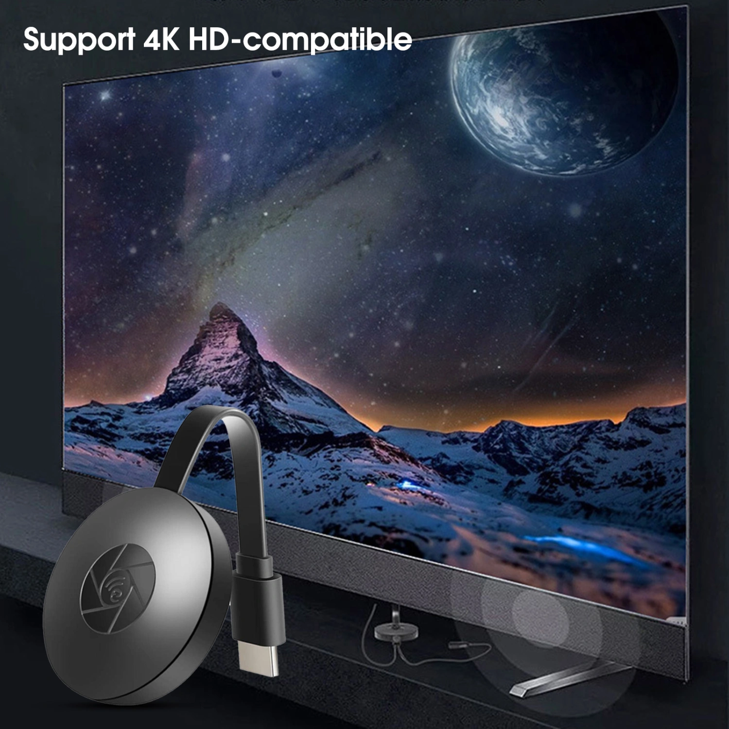 G2 Plus Phone Projection Device High Resolution High-speed Transmission Plug Play Wireless Mobile Phone Screen Projector for Home Theater