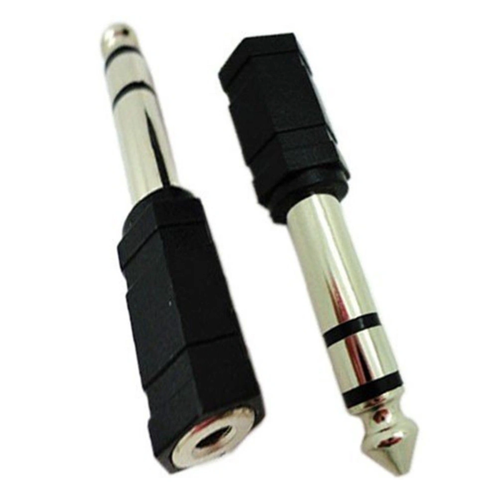 6.35mm 1/4 Inch Dual Track to 3.5mm Stereo Jack Female Audio Converter Adapter