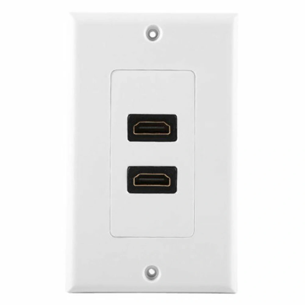 DOONJIEY Dual Port Full High Clarity 1080P HDMI-compatible Wall Plate Faceplate Socket Connector