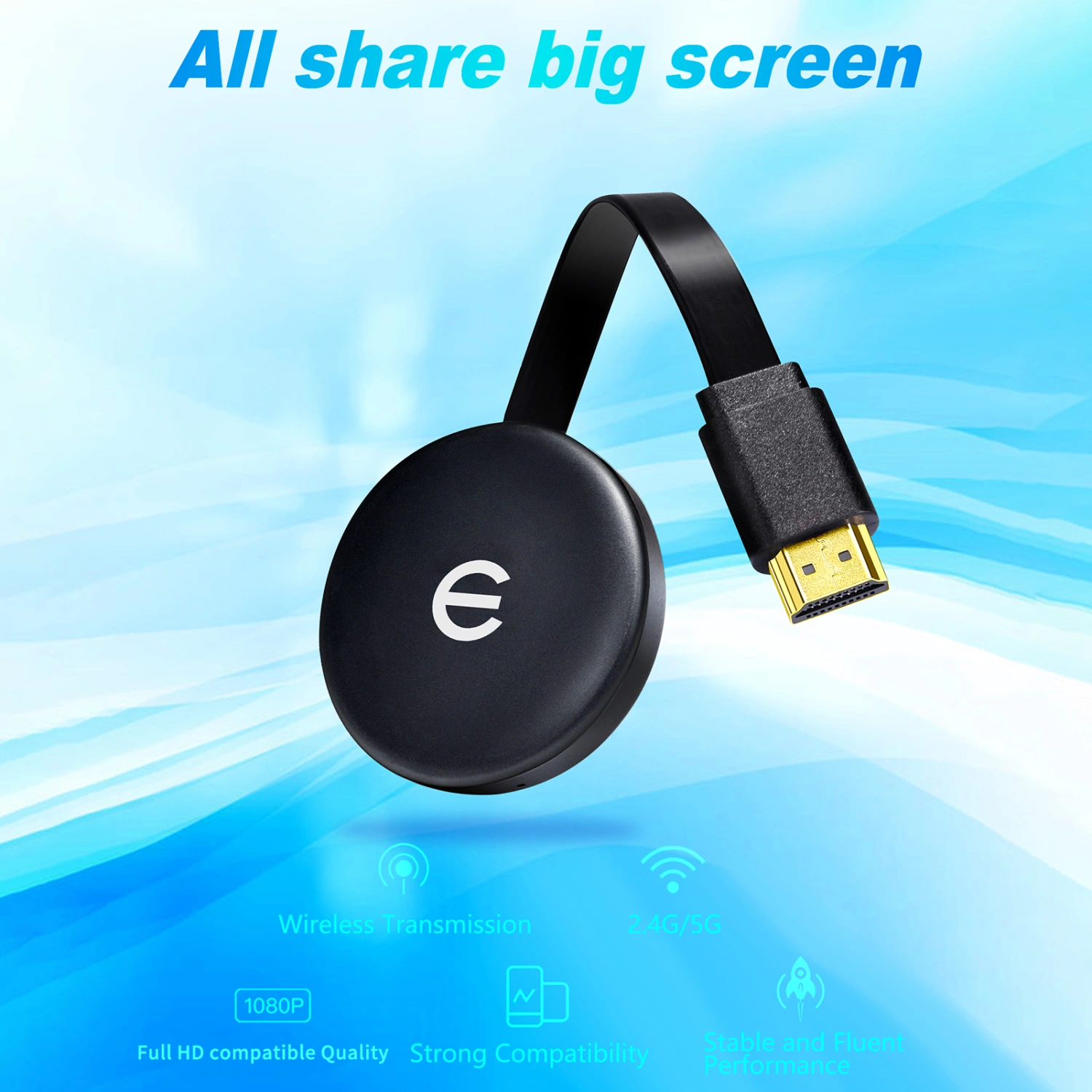 C13 Media Streamer Wireless Driver Free ABS 1080P Fast Speed WiFi Display Dongle Video Accessories