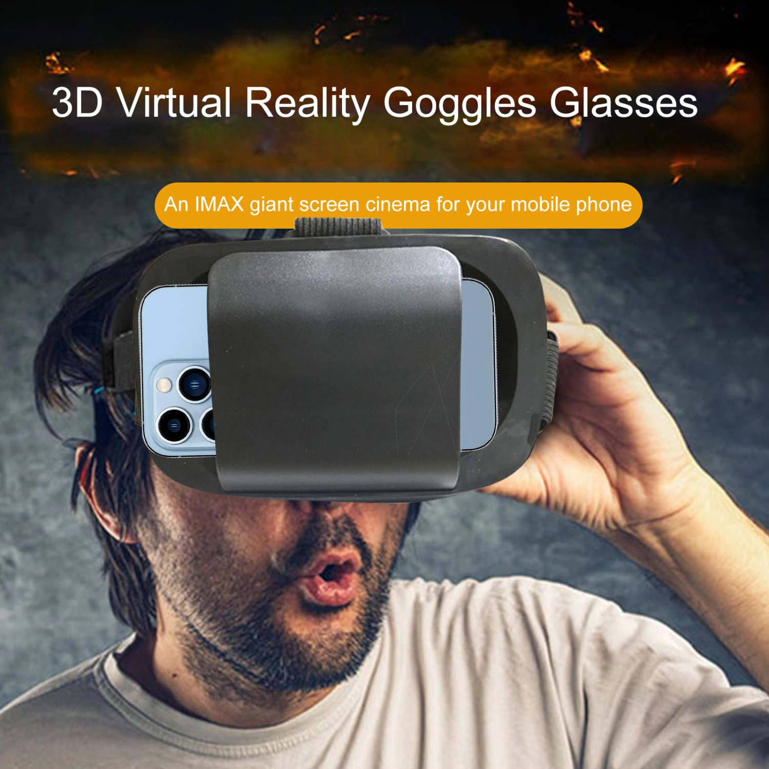 VR Glasses Ergonomic Design Long Standby Time High Clarity Vision Easy-to-Setup Wide Compatibility Improved Visual Experience VR Accessories 3D Virtual Reality Goggles Glasses for Home