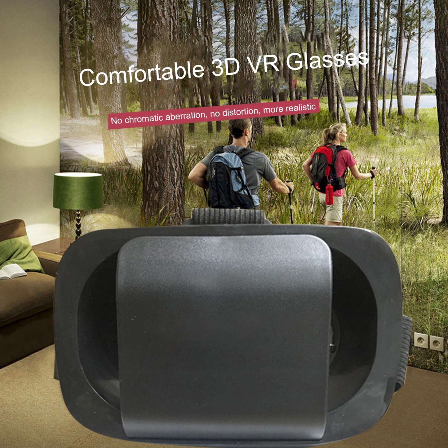 VR Glasses Ergonomic Design Long Standby Time High Clarity Vision Easy-to-Setup Wide Compatibility Improved Visual Experience VR Accessories 3D Virtual Reality Goggles Glasses for Home