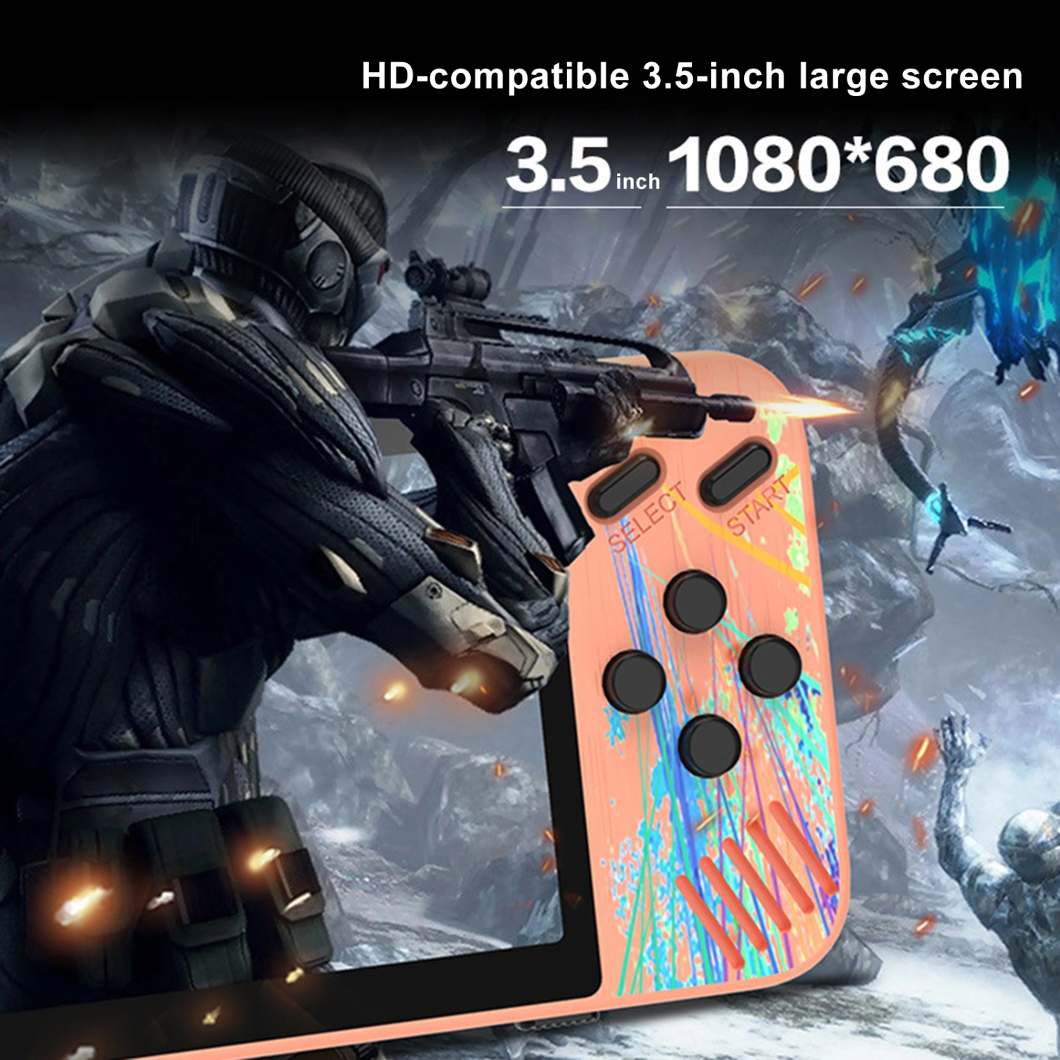 G3 Game Console High Resolution Long Standby Time Ergonomic Nostalgic AV Output Handheld Gaming Player for Kids