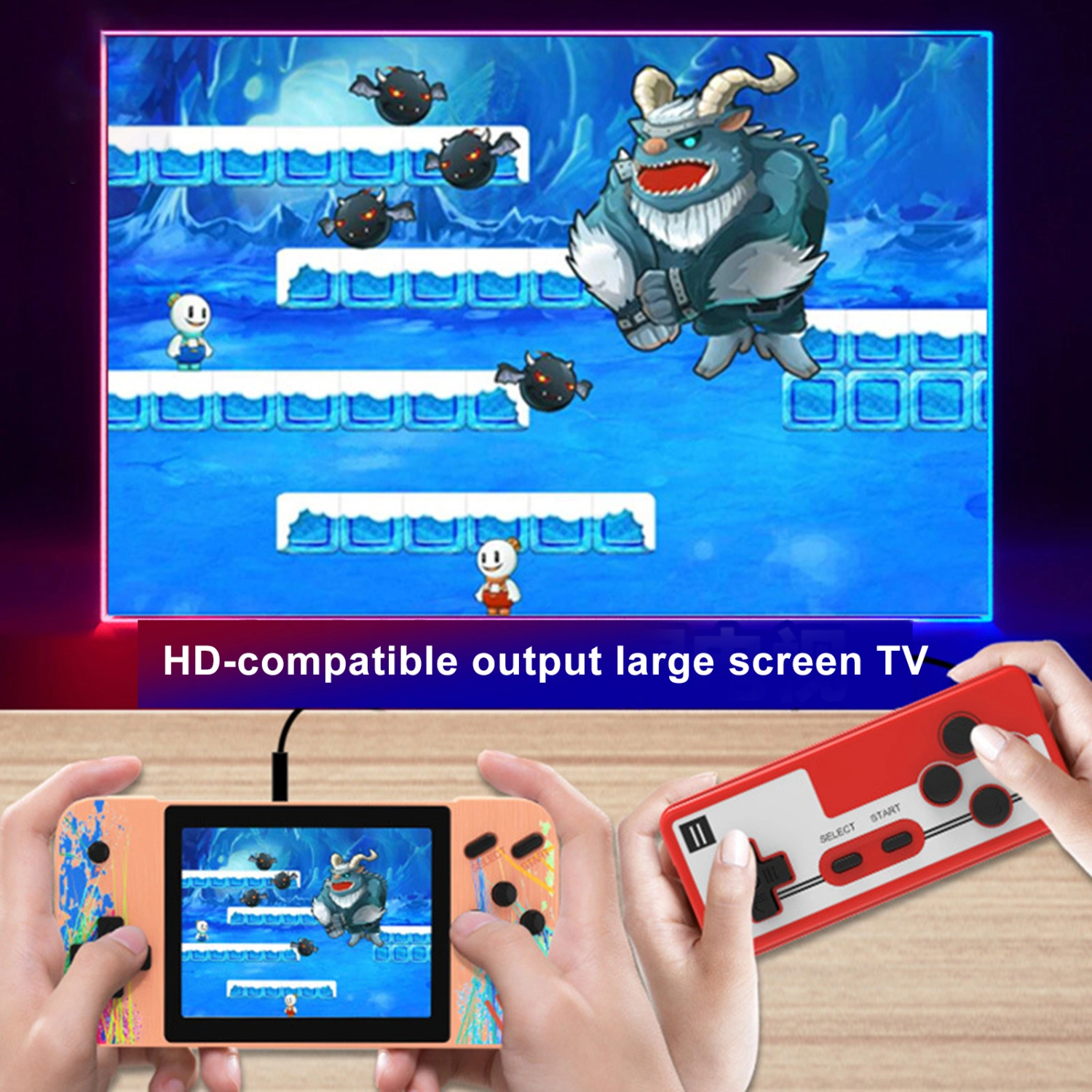 G3 Game Console High Resolution Long Standby Time Ergonomic Nostalgic AV Output Handheld Gaming Player for Kids