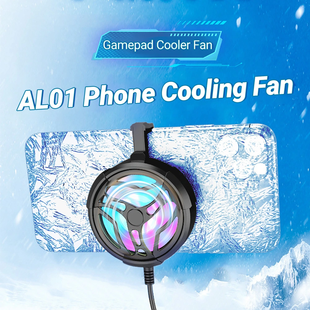 AL01 Phone Cooling Fan Portable Quick Cooling USB Smart Phone Radiator Mobile Gamepad Cooler Fan for Game Console 