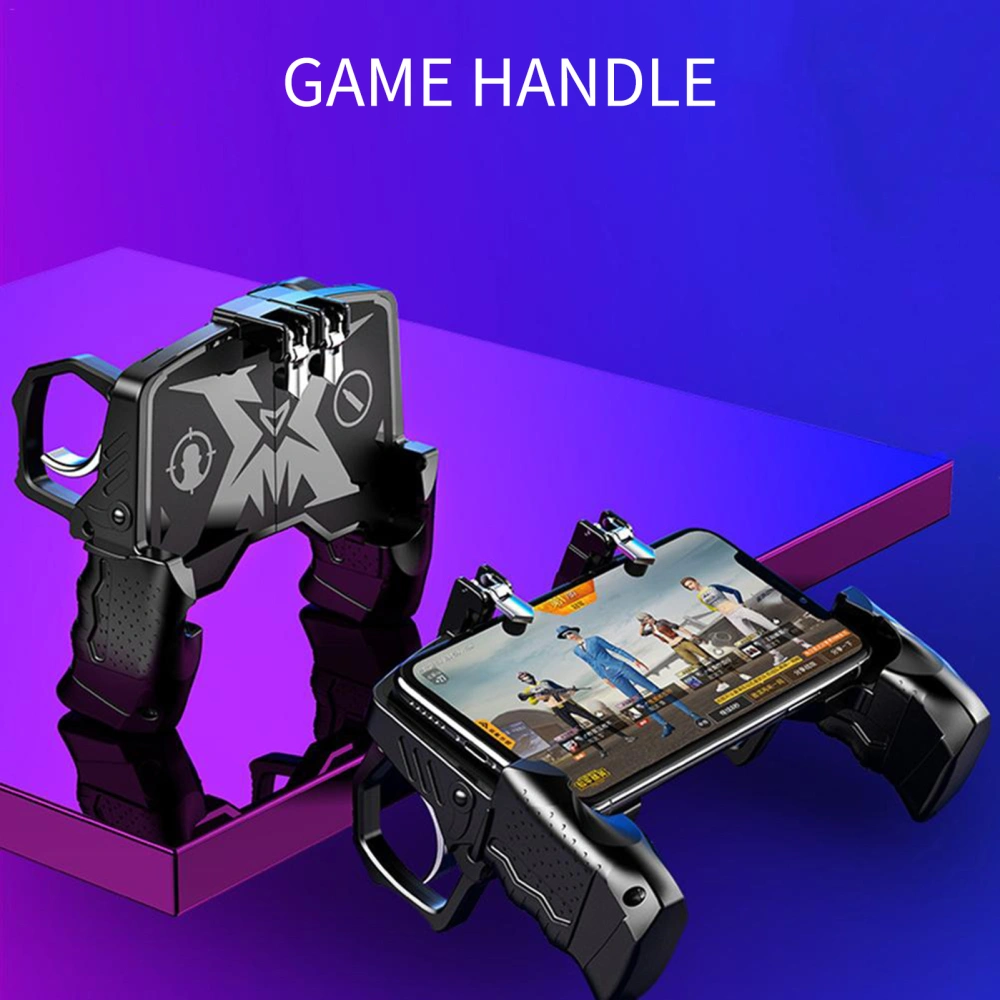 Game Controller Multifunctional Quick Respond ABS Four-finger Linkage Phone Game Trigger for Gaming