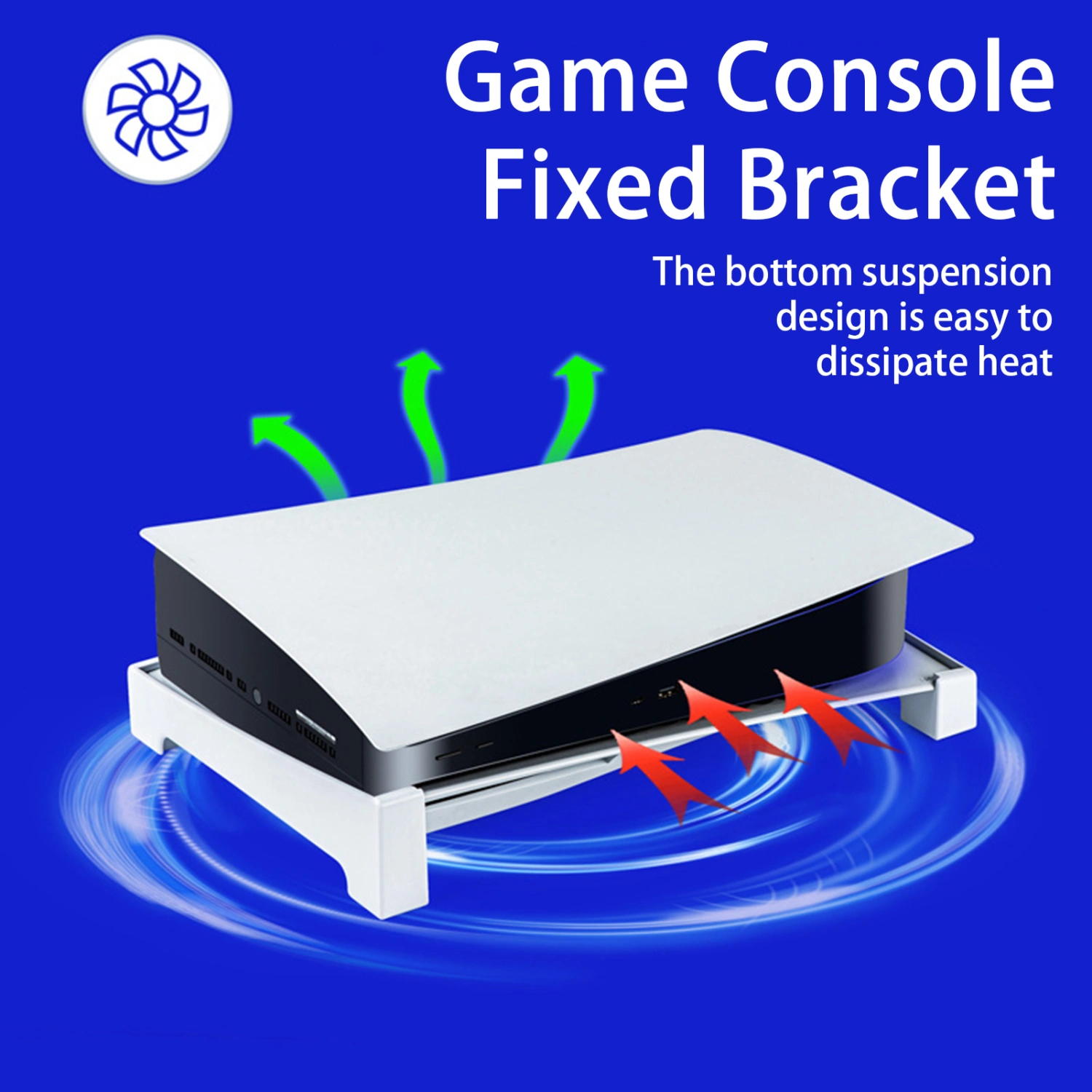 2Pcs Console Fixed Base Non-slip Pad Easy Installation Good Heat Dissipation Game Console Cooling Bracket for SONY for PS5