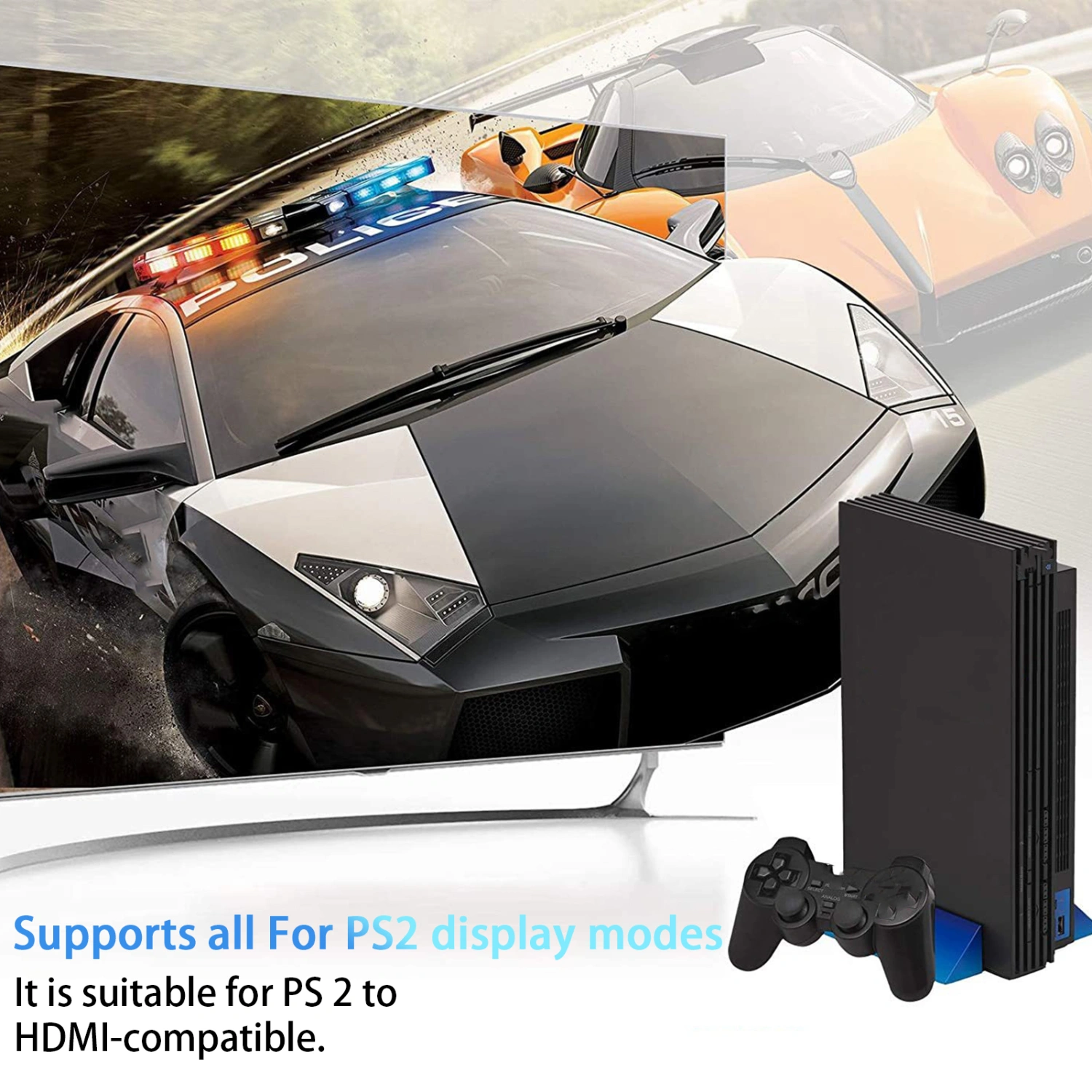 1 Set Video Switcher Synchronous Input High Speed  for PS 2 to HDMI-compatible Video Converter Adapter Game Player