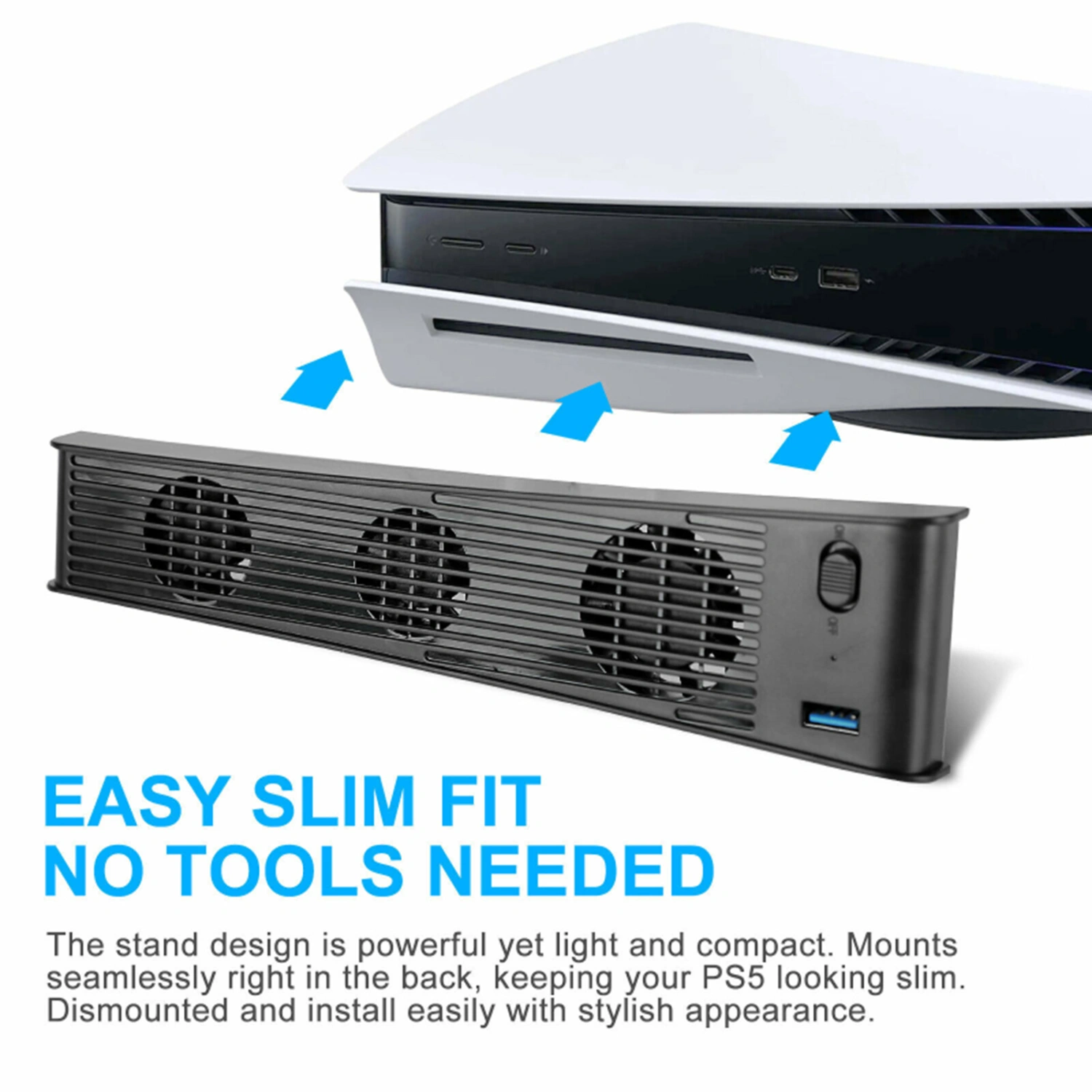 Portable 3 Fans Game Console Cooling Fan Playstation Accessories for PS5 DE/UHD Version