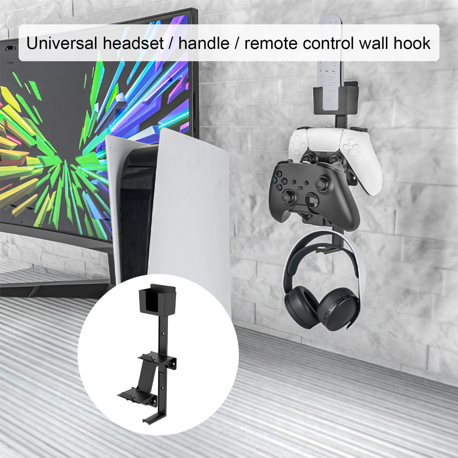 Wall Mount Stand Universal Practical ABS Headset Hanger Holder for xbox-PS4 PS5 Switch
