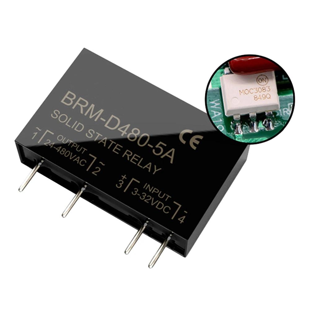 BRM-D480 Electric PCB Circuit Board 5A with Pins DC-AC Solid State Relay SSR