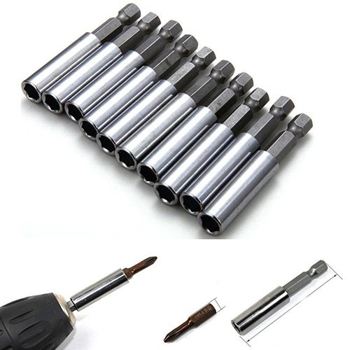 10Pcs Magnetic Extension Extend Socket Drill Bit Holder 1/4 Inch Hex Power Tool