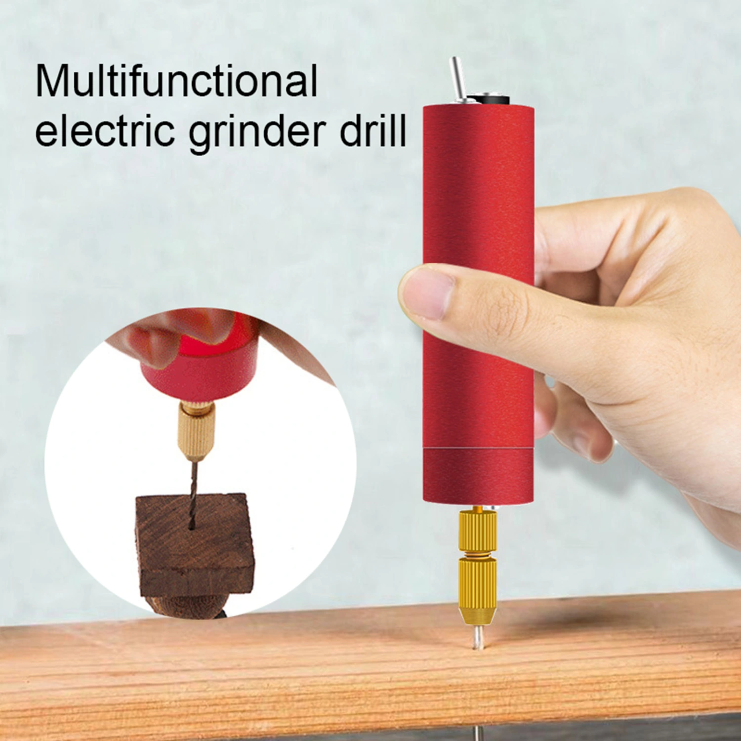 Handheld High Concentricity USB Electric Drill Aluminium Alloy Portable Mini Electric Motor Hand Drill for 2015 Drill Bits 0.8-1.5mm 2032 Drill Bits 2.5-3.2mm
