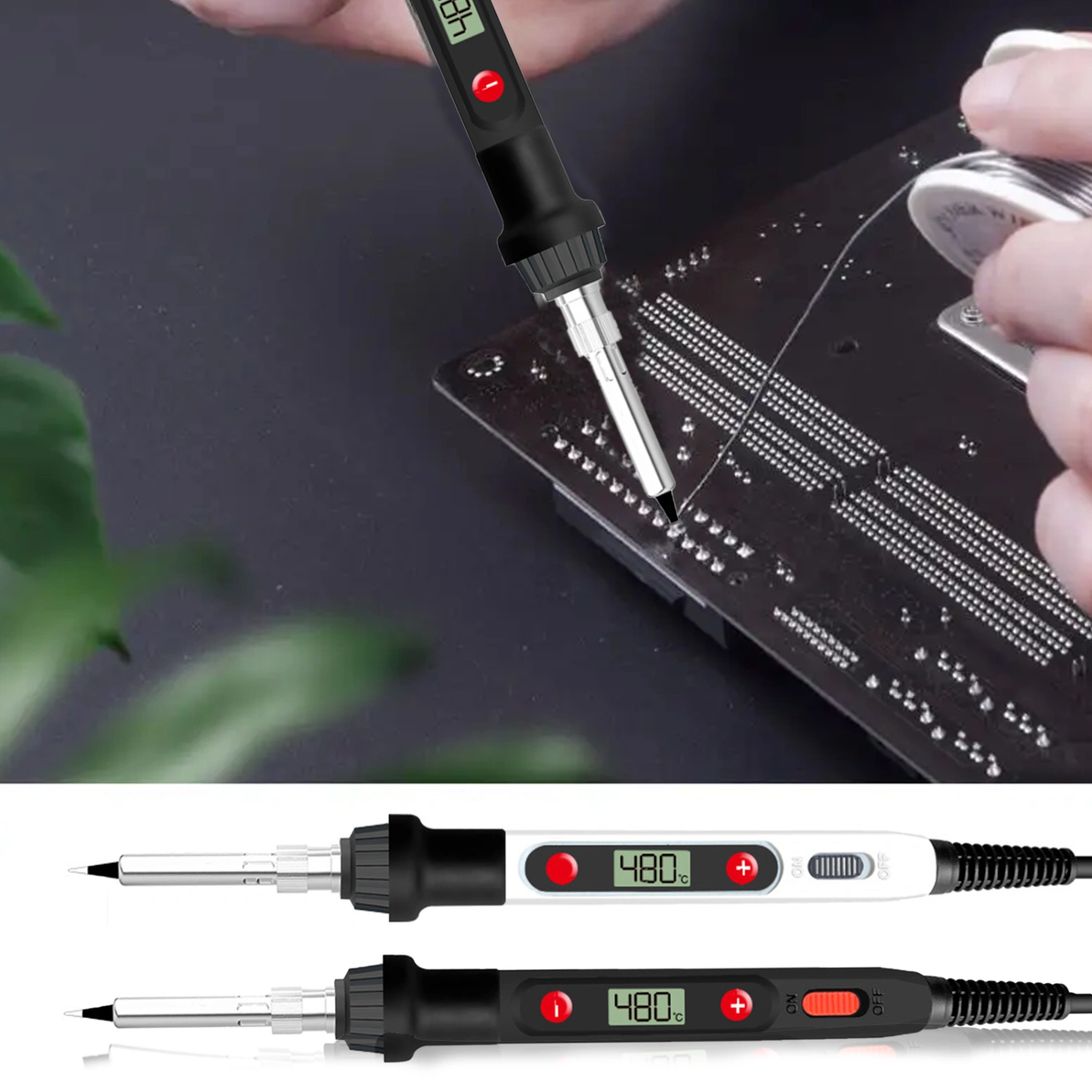 110/220 V Electric Soldering Iron Adjustable Temperature Repair Welding Solder Rework Station Heat Pencil Tips Tool for Workshop