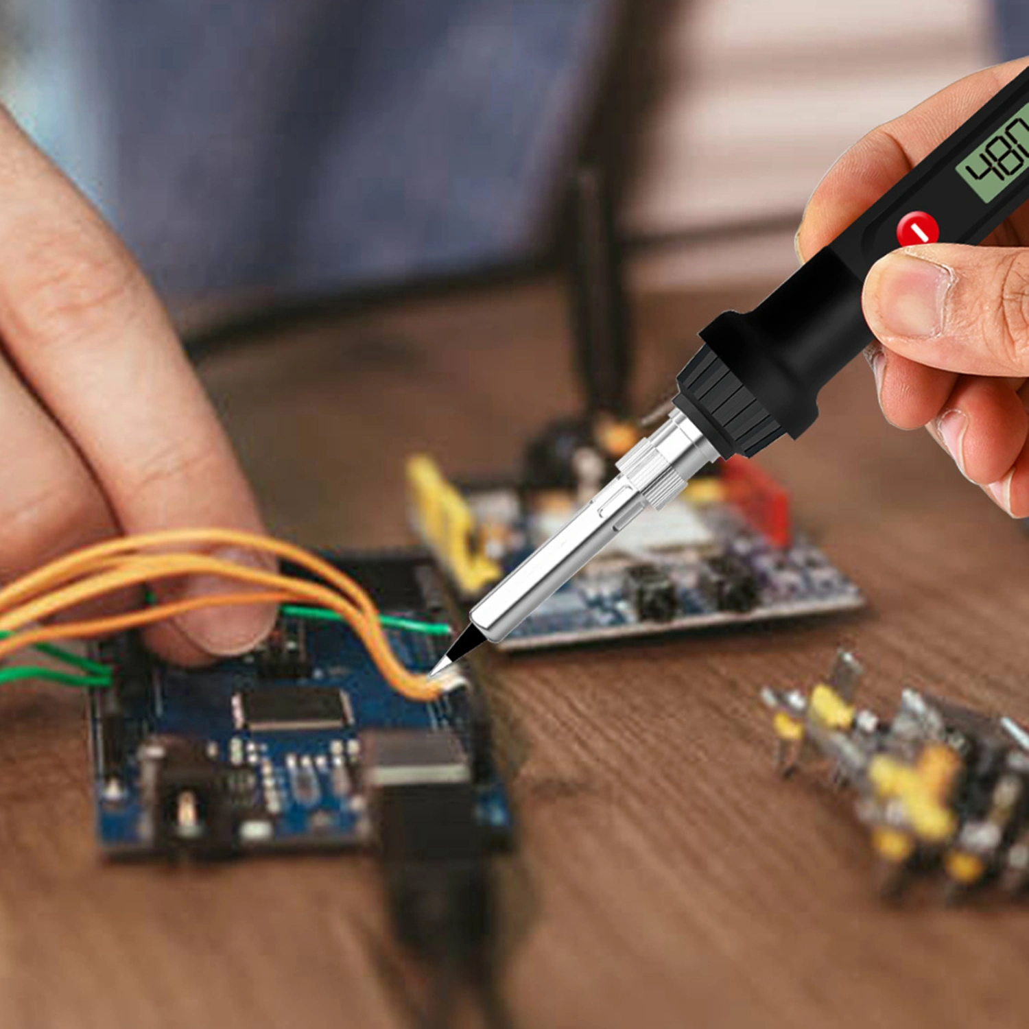 110/220 V Electric Soldering Iron Adjustable Temperature Repair Welding Solder Rework Station Heat Pencil Tips Tool for Workshop