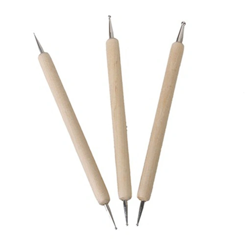 3 Pcs Ball Styluses Tools Set for Embossing Pattern DIY Clay Sculpting Modeling