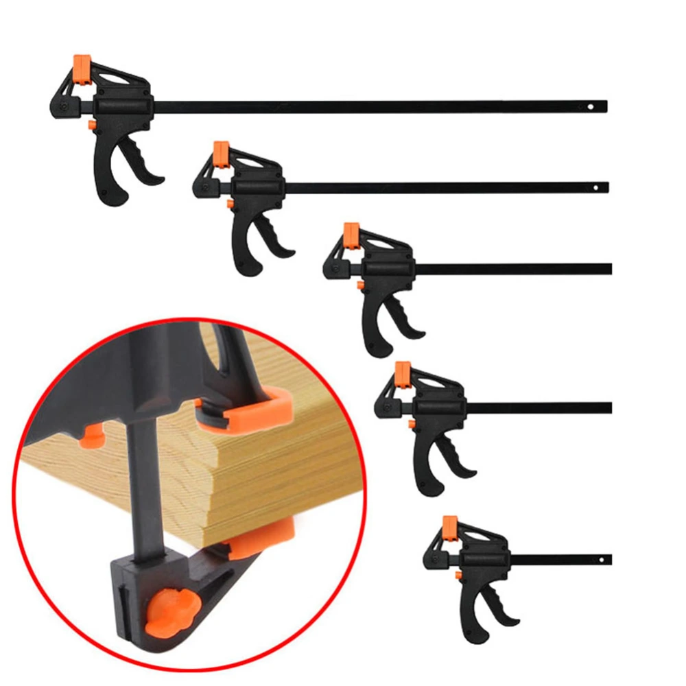 4/6/8/10/12inch Wood Working Bar F Clamp Grip Adjustable Release Squeeze Clip