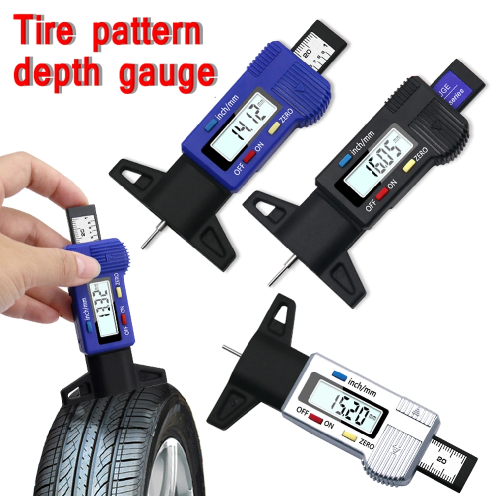 0-25mm Digital Car Tyre Tire Tread Depth Gauge Brake Pad Shoe Thickness Caliper