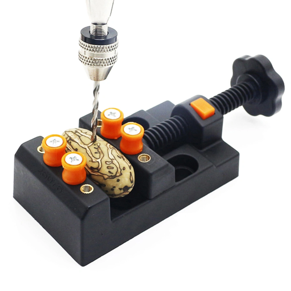 Mini Drill Press Vise Clamp Jewelry Walnut Watch Seal Stamp Hobby Carving Tool