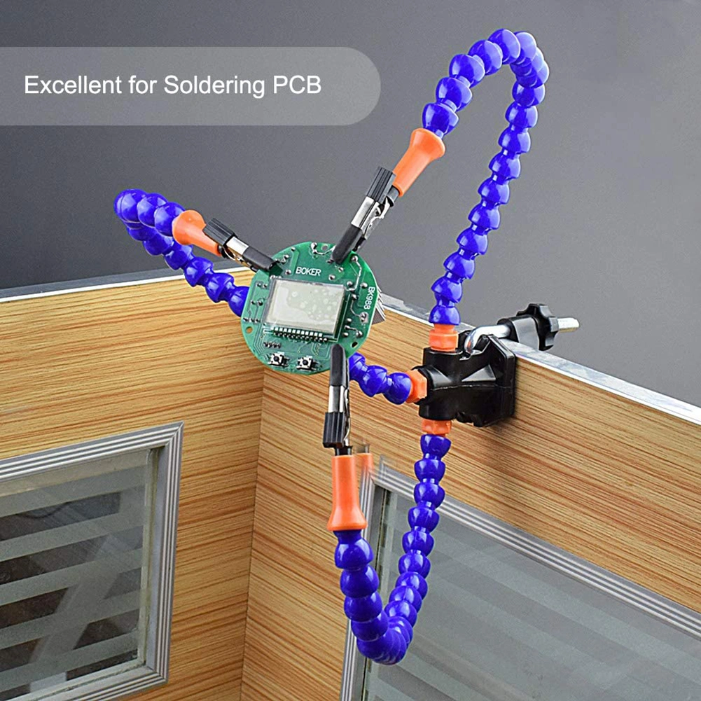 Three-jaw Multifunction Soldering Station Tabletop DIY Welding Clamp Repair Tool