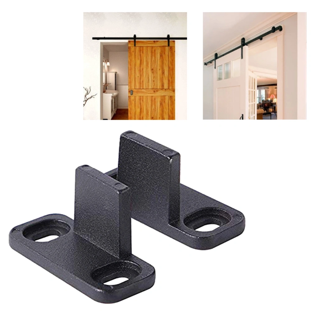 2Pcs POM Barn Wood Door Swing Stopper Floor Guide Plug Furniture Hardware Tools