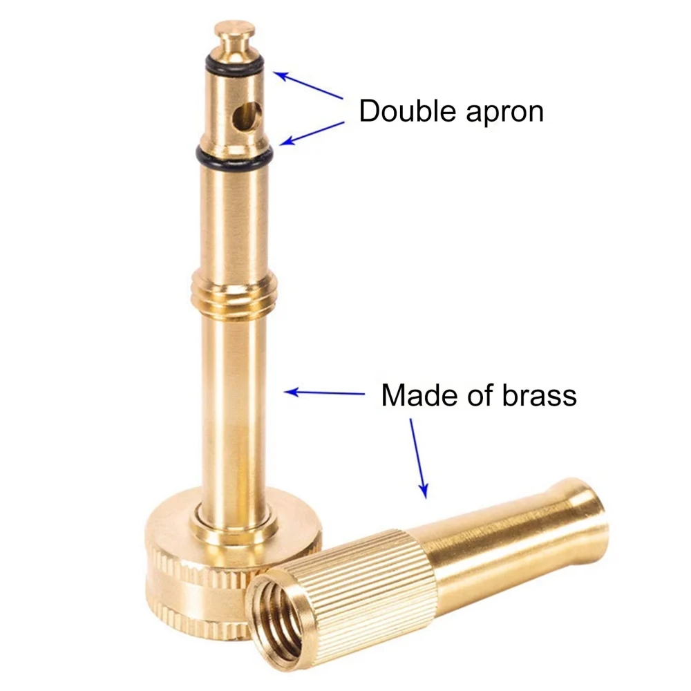 3/4 inch Car Wash Garden Water Pipe Adjustable Twist Brass Hose Nozzle Spray