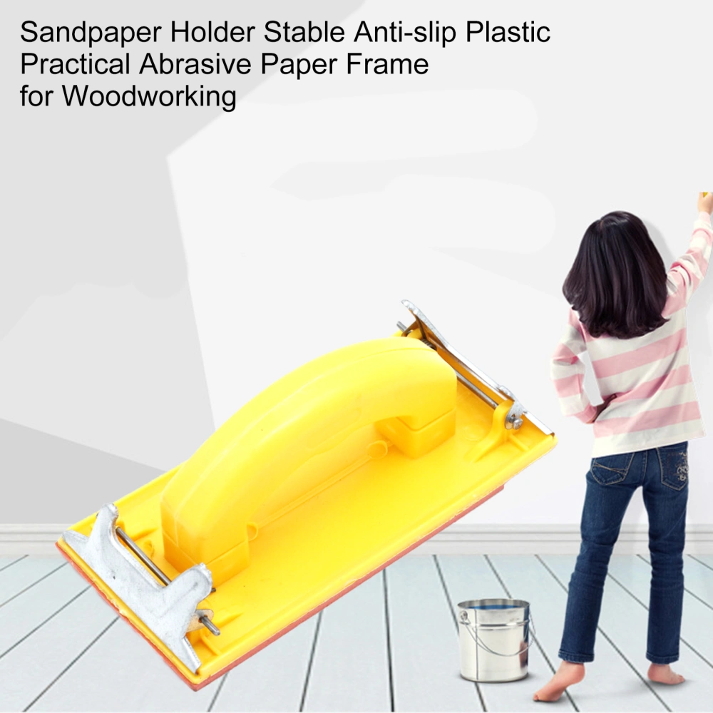 Sandpaper Holder Stable Anti-slip Plastic Practical Abrasive Paper Frame for Woodworking