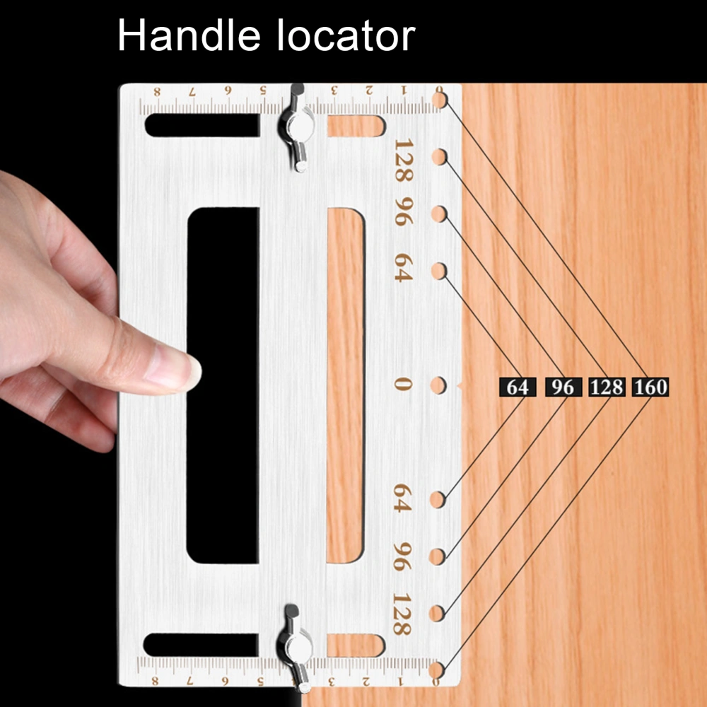 Hole Punch Jig Adjustable Quick Positioning Durable Anti-rust Stainless Steel Cabinet Punch Locator for Cabinet