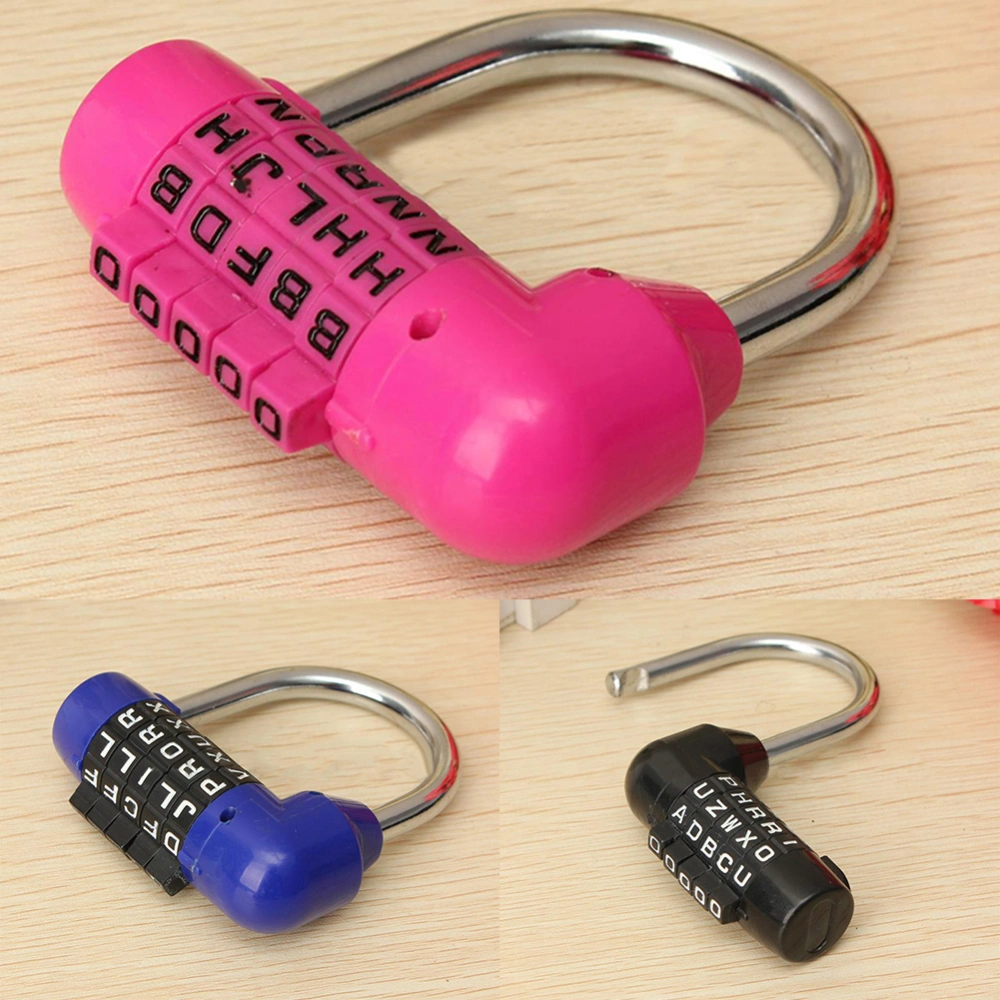 5 Digit Letter Combination Travel Security Code Lock Diary Password Padlock