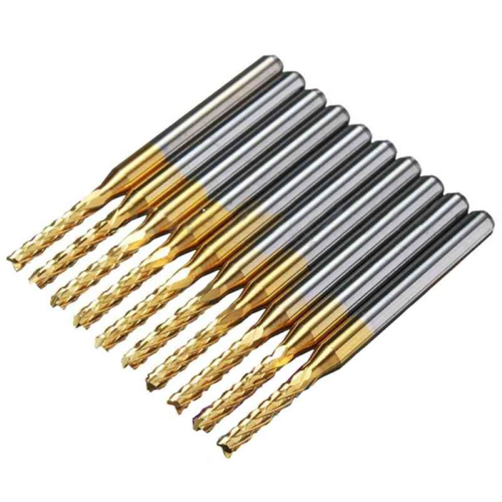 10Pcs 3.175mm 1/8inch Shank Milling Cutter Router Bit Woodworking Engraving Tool