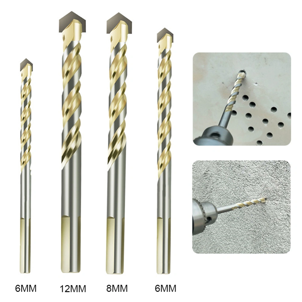 6-12mm Alloy Triangle Head Drill Bit Glass Ceramic Wood Marble Drilling Tool