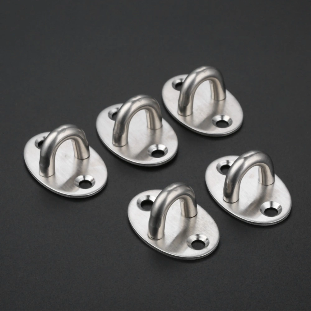 5Pcs Stainless Steel U-shaped Ceiling Mount Cabin Door Eye Latch Hook Base