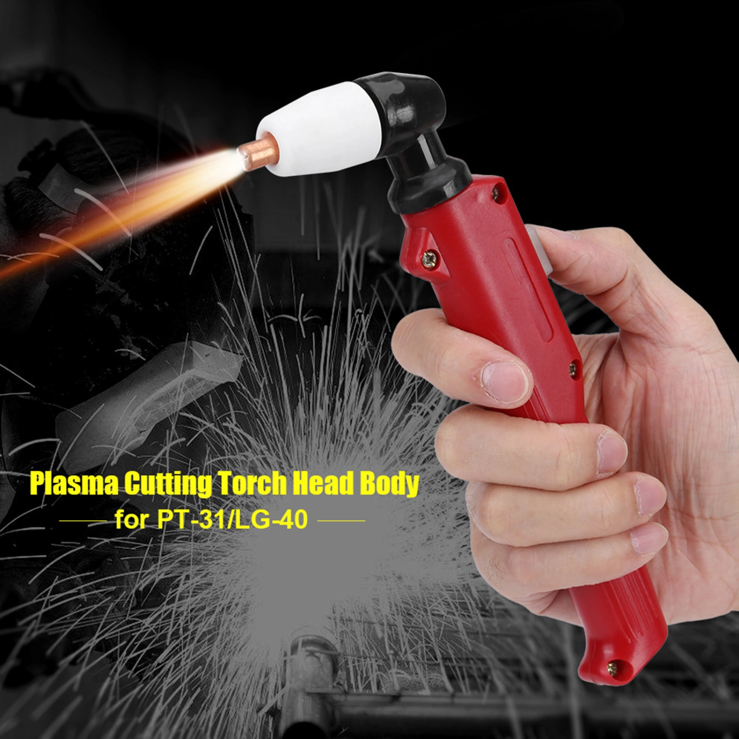 PT-31/LG-40 Plasma Cutting Torch Head Body High Adaptability Easy to Replace Cutting Torch Accessories Air Plasma Cutter Torch Body for Industry