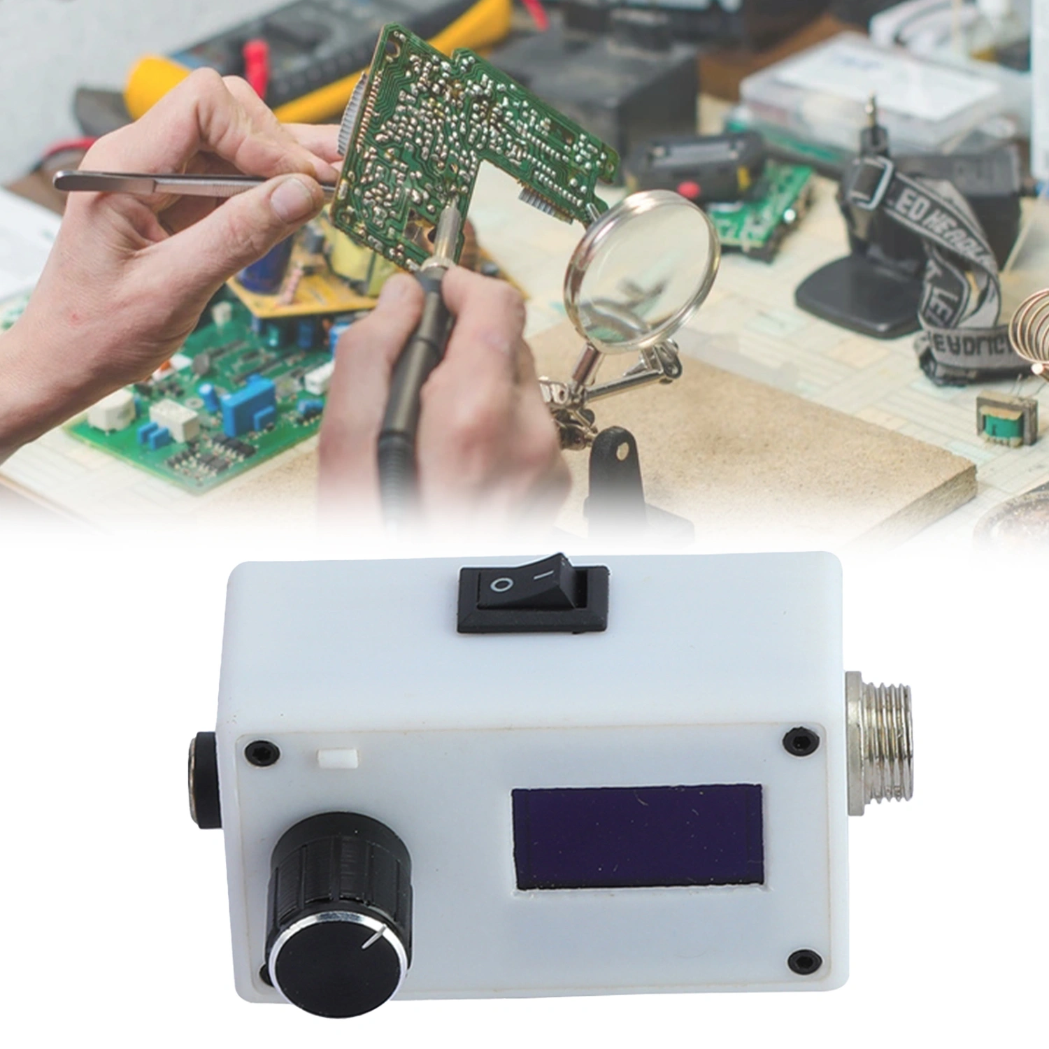 T12 Soldering Controller Fast Heating Undervoltage Alarm Soldering Equipment Mini High Precision Soldering Station Controller for Soldering Iron
