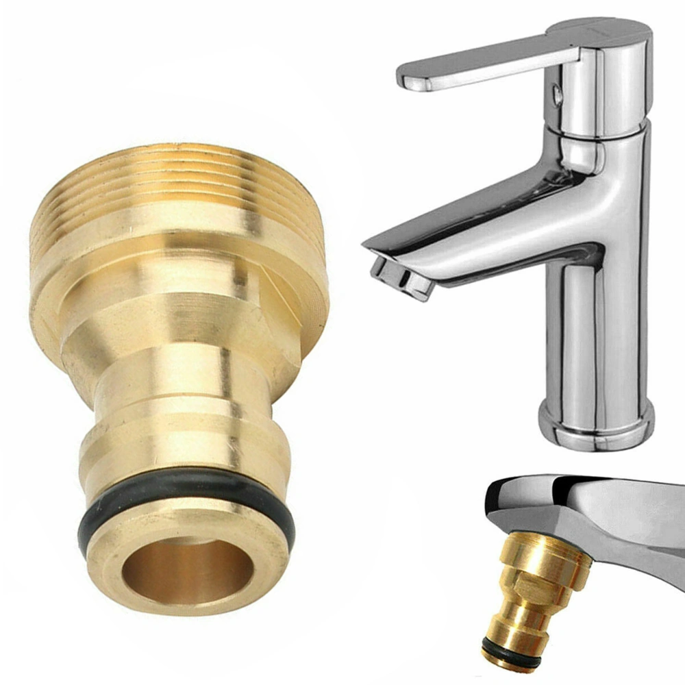 Tap Connector Clear Thread Secure Connection Copper Alloy Male Female Threaded Hosepipe Faucet Tap Adapter for Bathroom Kitchen Garden