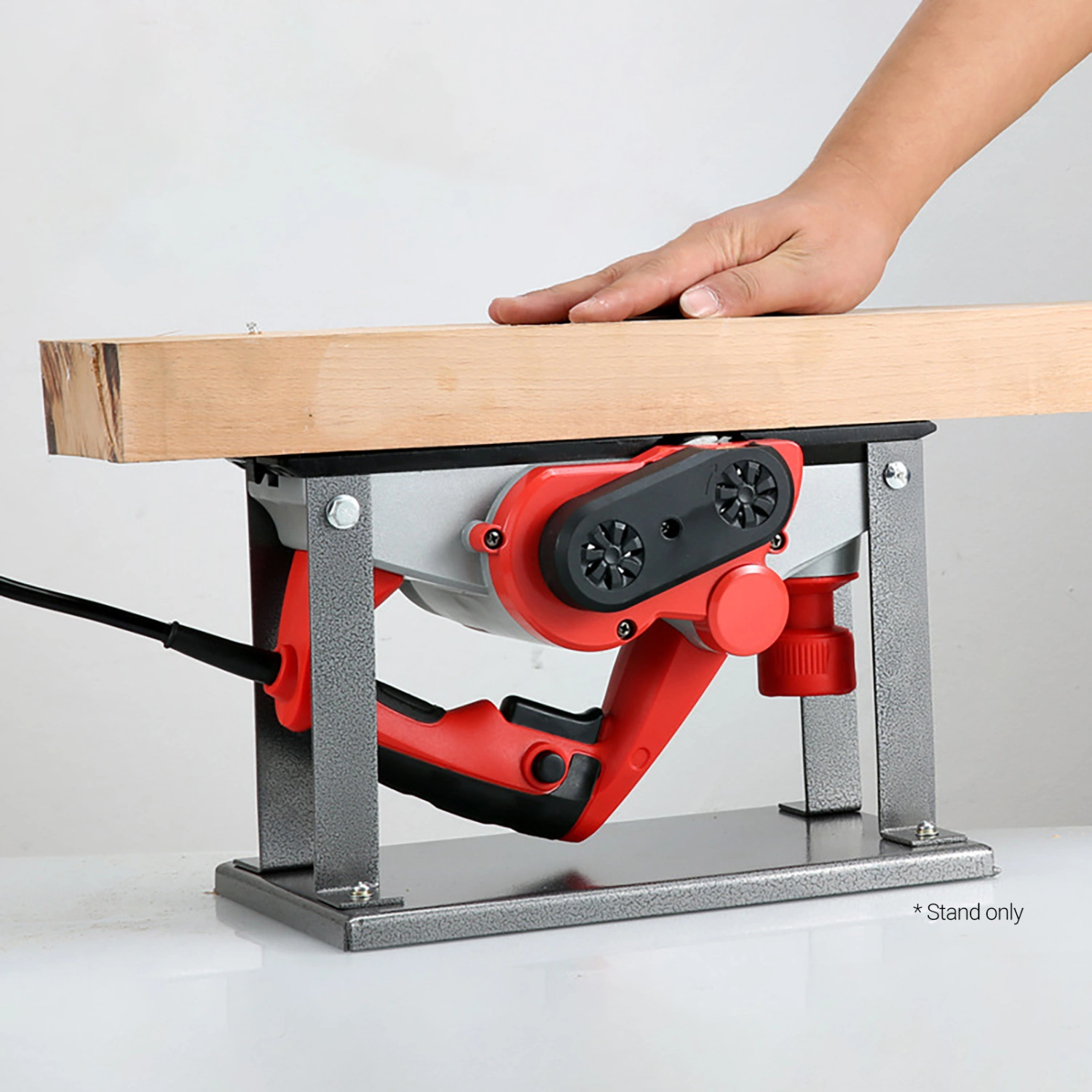 Flip Planer Frame Stable Good Pressure Resistance Sturdy Smoother Simple Structure Carpentry Tool Steel Woodworking Benches Planers Guide Table for Household