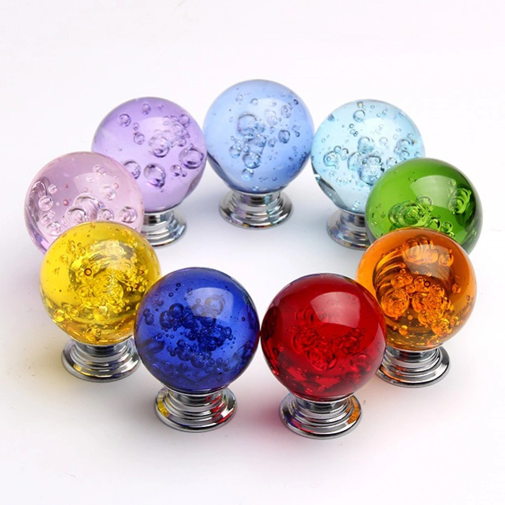 30mm K9 Single Hole Bubble Ball Pull Handle Cabinet Drawer Faux Crystal Knob