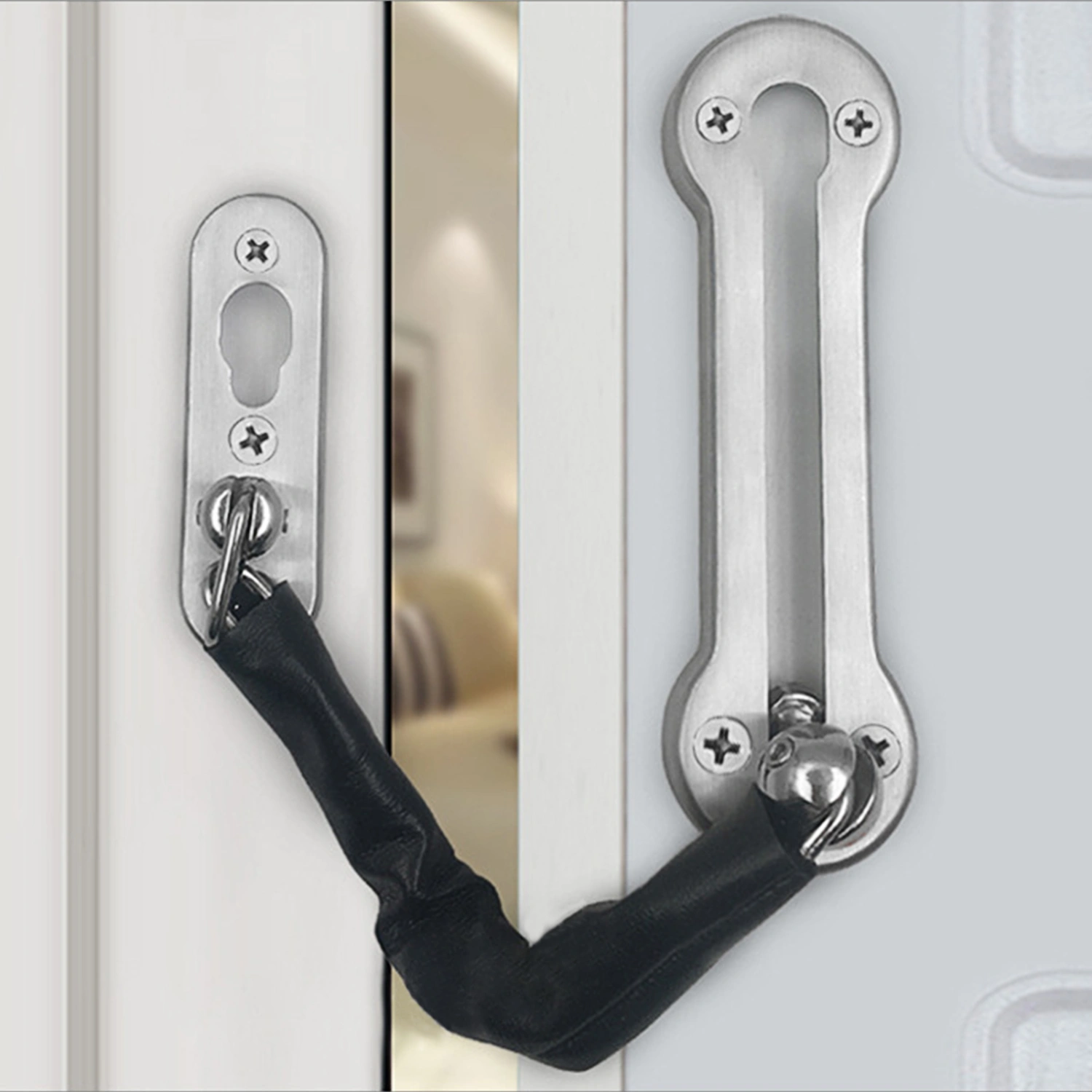 20cm 5 Colors Anti-Theft Stainless Steel Anti-rust Thicken Bolt Safety Lock Chain for Hotel Door