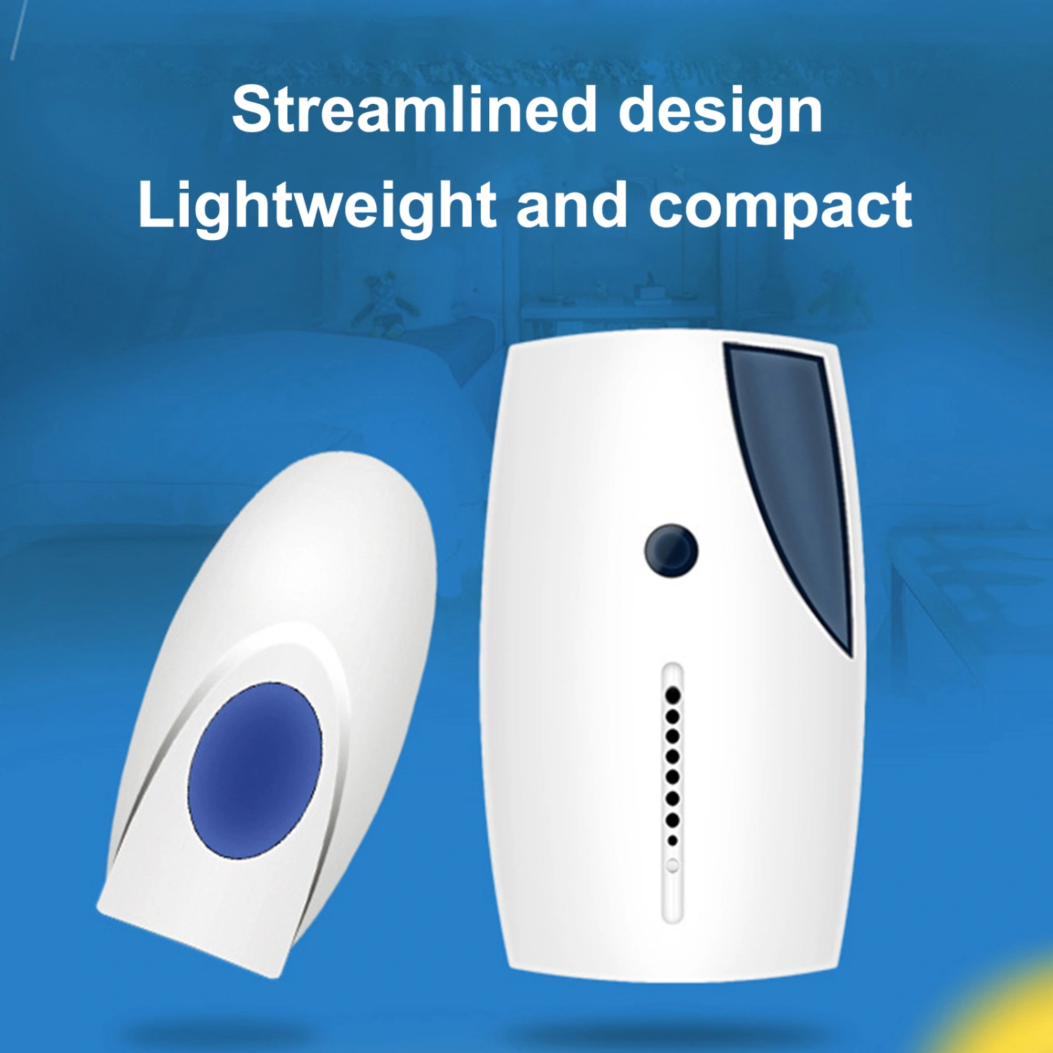 ABS Cordless Doorbell Compact High Sensitivity Streamlined Appearance Door Chime for Home