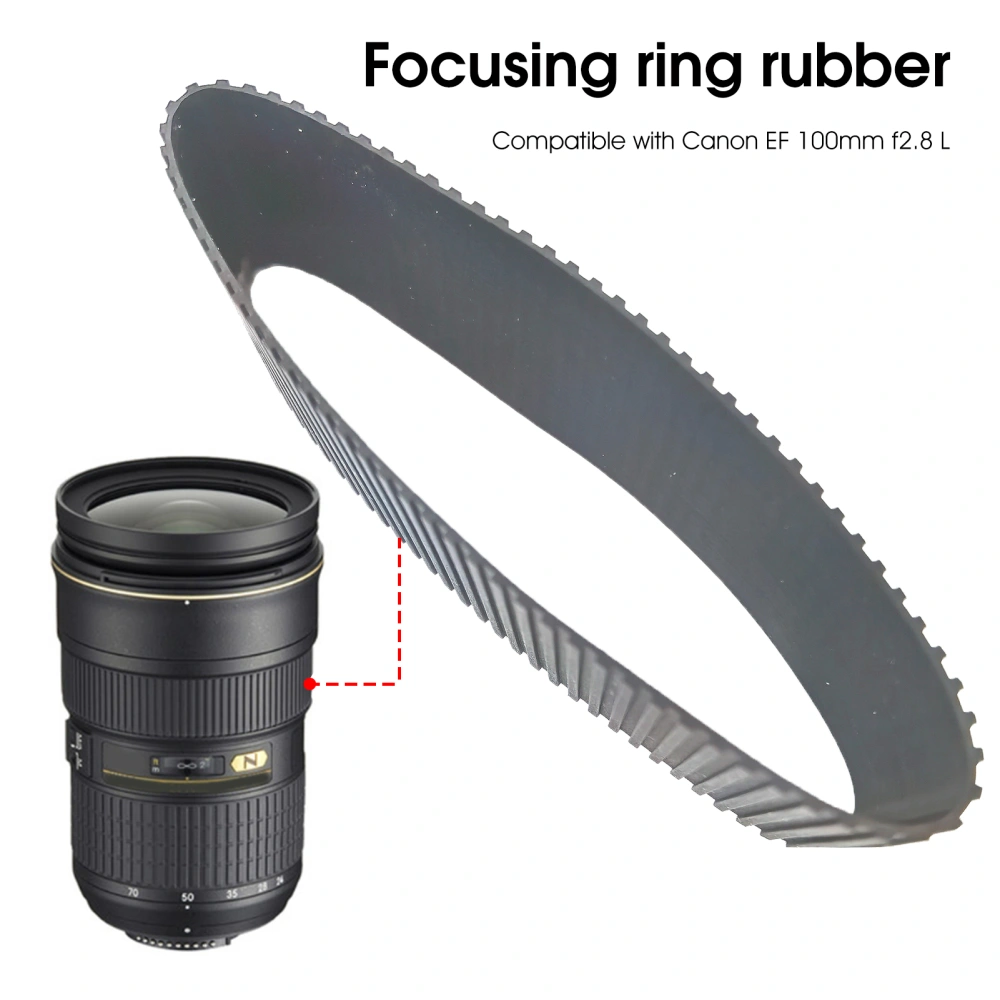 Focus Grip Ring Anti-scratch Dust-proof Ultra-thin Digital Camera Focus Grip Rubber Ring Cover Repair Parts for Canon EF 100mm-f2.8 L