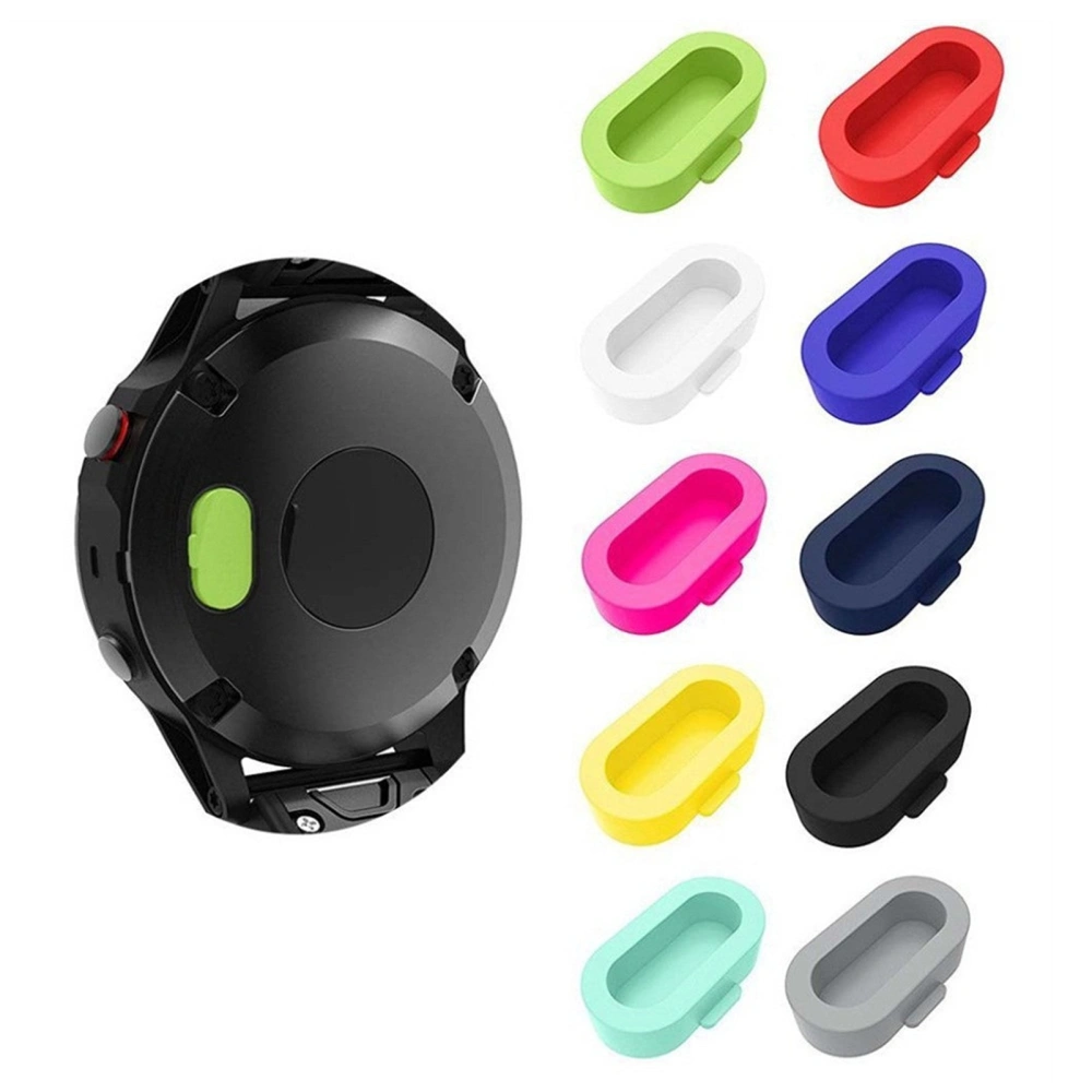 10Pcs Dust Plug Soft Silicone Anti-scratch Watch Charger Port Protector Caps for Garmin Fenix 5S/5S Plus/6/6S/6X