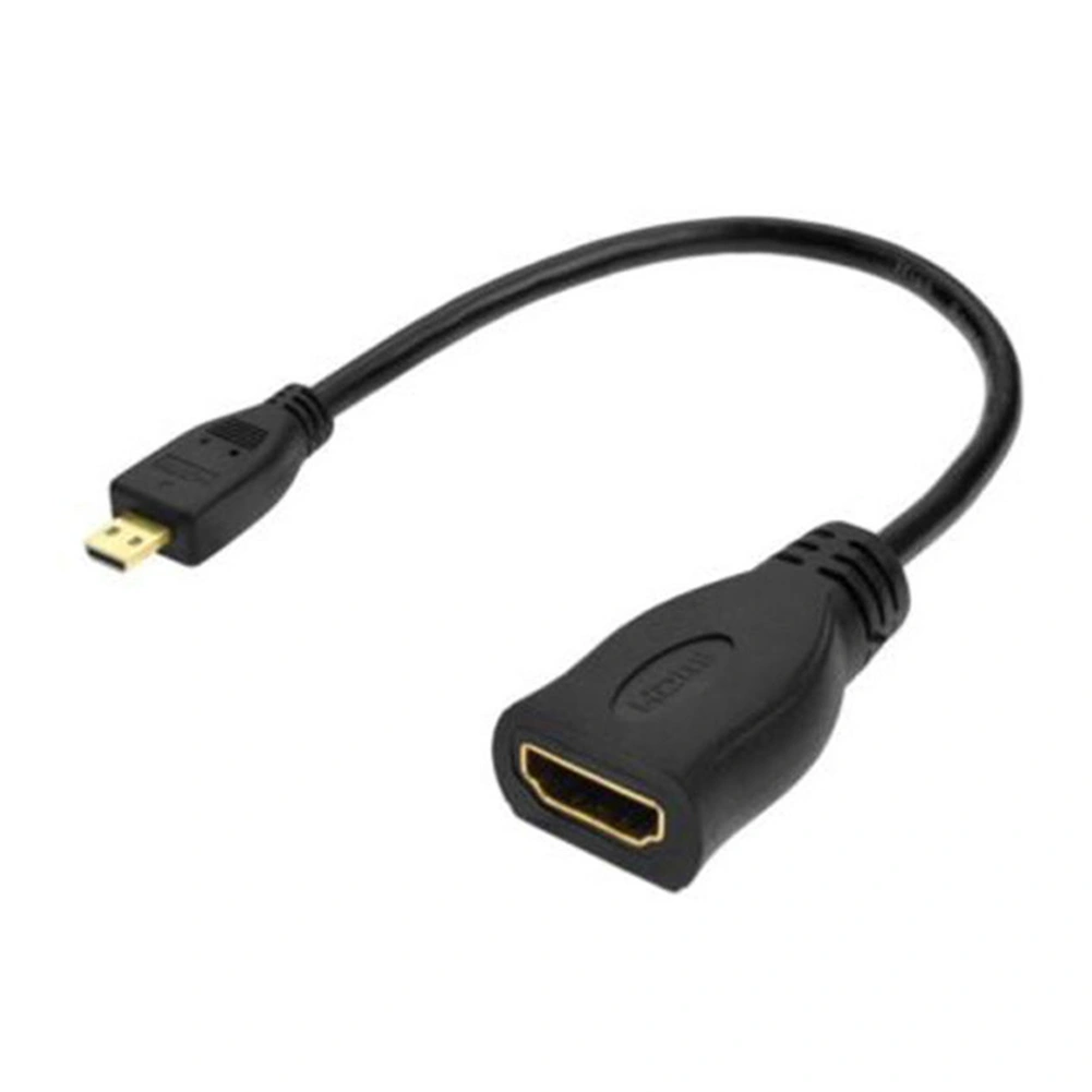 23cm 1080P Micro HDMI-compatible Male Type D to HDMI-compatible Female A Convertor Adapter Cable Cord