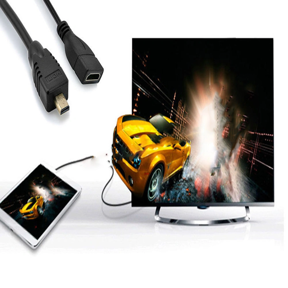 23cm 1080P Micro HDMI-compatible Male Type D to HDMI-compatible Female A Convertor Adapter Cable Cord
