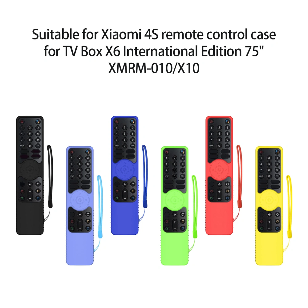 Remote Control Case Anti-slip Texture Tight Fit Protection Comfortable Grip with Lanyard Shockproof Silicone Cover for Xiaomi 4S