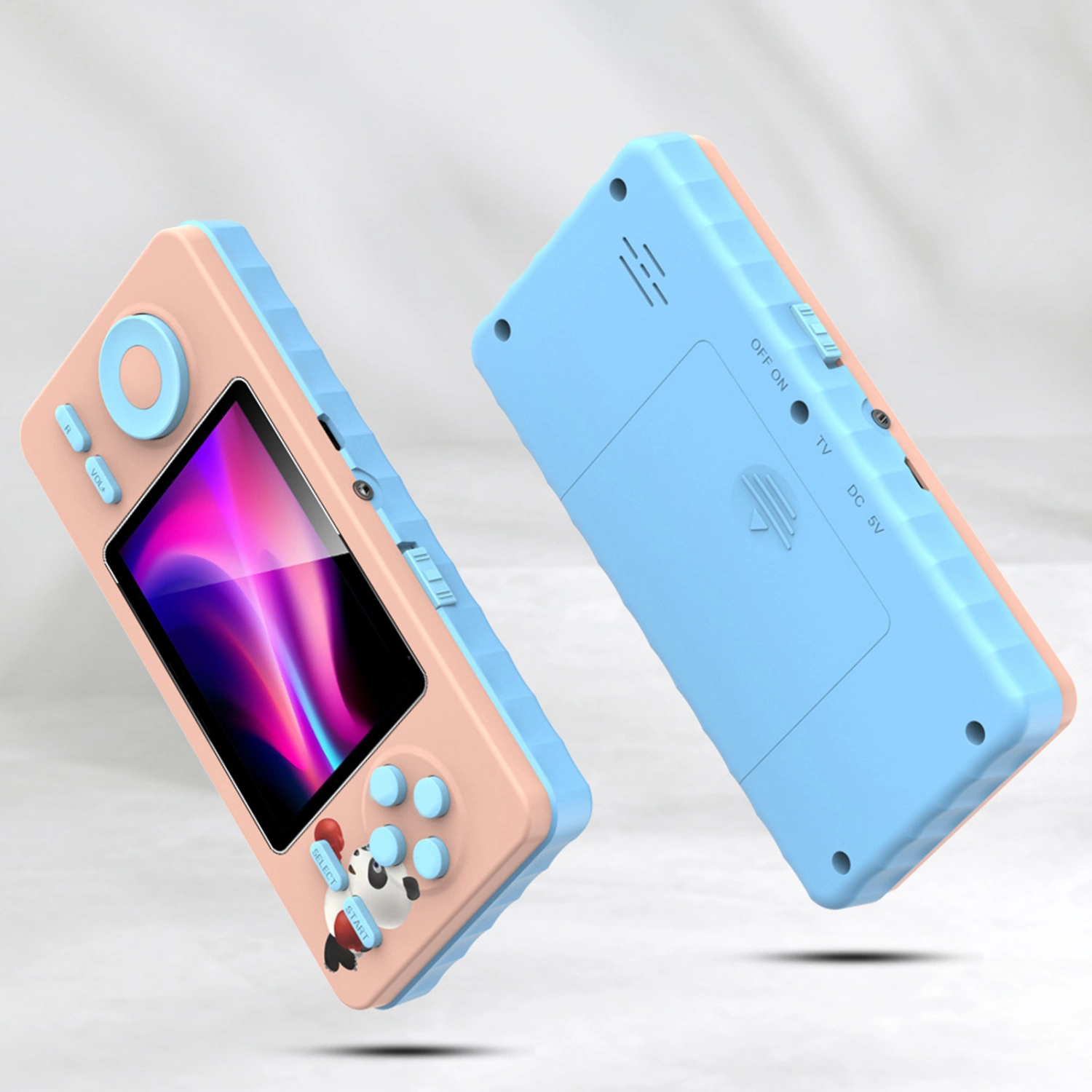 Game Console Built-in 520 Games Non Slip Texture Long Battery Life High Clarity Screen Ergonomic Entertainment USB Interface Retro Video Game Console Player for Home