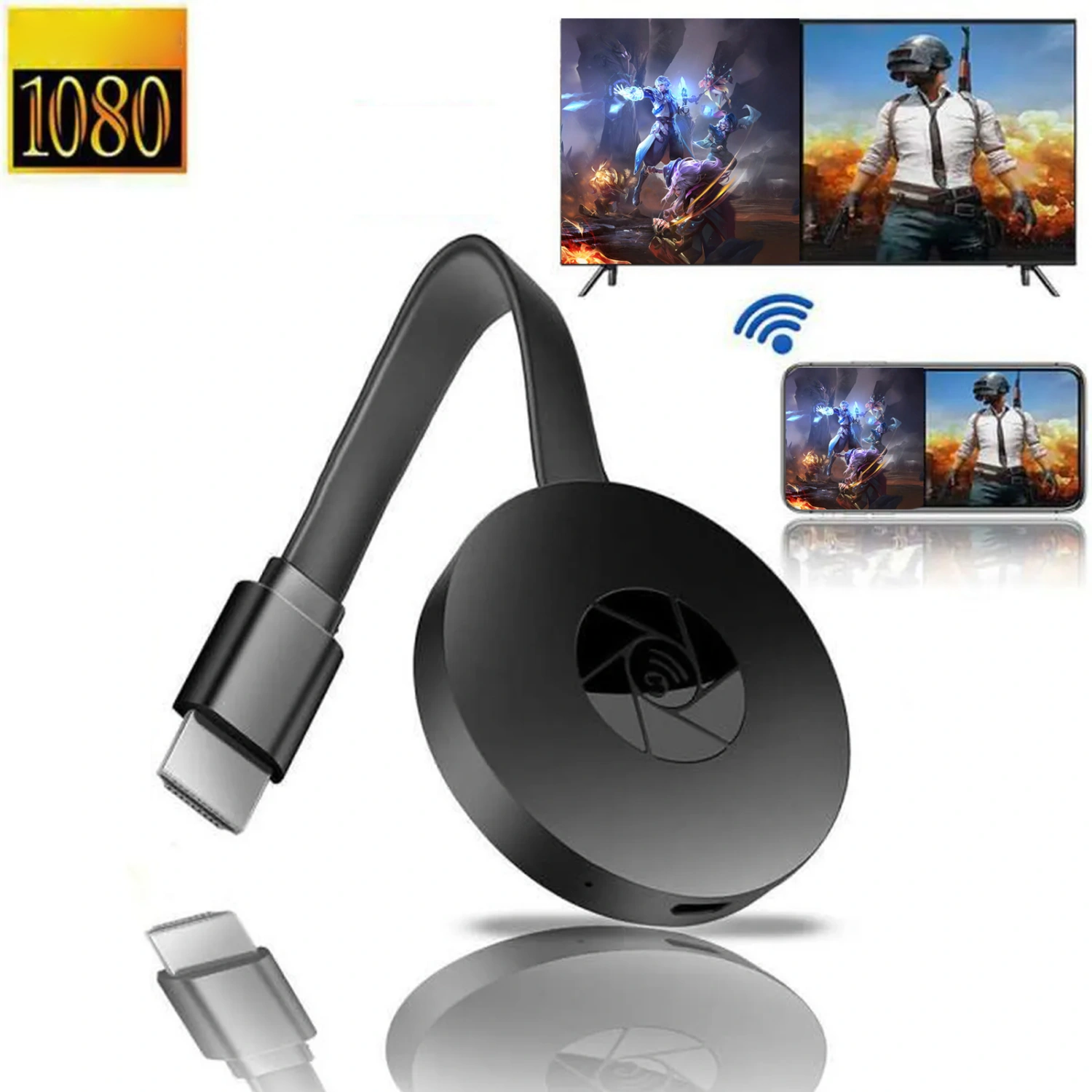 Phone Projection Device High Resolution High-speed Transmission Plug Play WiFi HDMI-compatible Mobile Phone Screen Projector for Home Theater