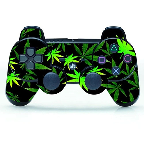 Green Leaf Cool Skin Sticker for PS3 Controller Playstation Remote Controller
