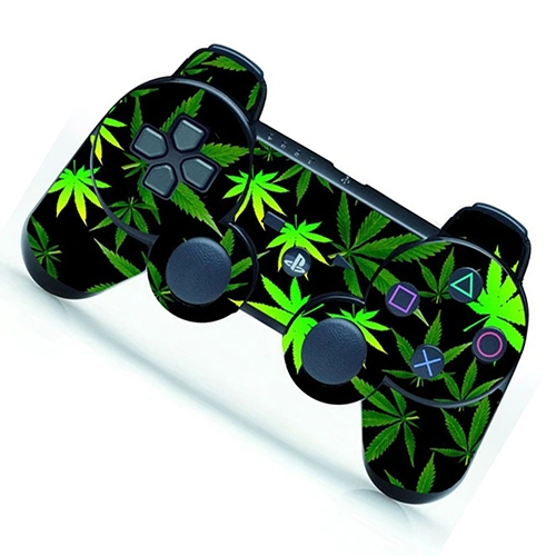 Green Leaf Cool Skin Sticker for PS3 Controller Playstation Remote Controller